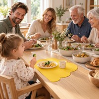 Set de table en silicone en forme de nuage, imperméable, antidérapant, résistant à la chaleur, réutilisable, pour l'alimentation