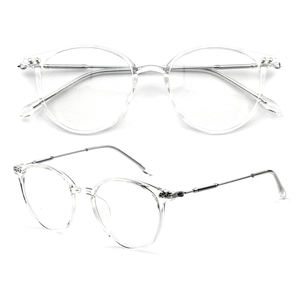 Vente en gros de lunettes de couleur transparentes rondes Tr adaptées aux hommes et aux femmes personnalisation du support - Product Image 1