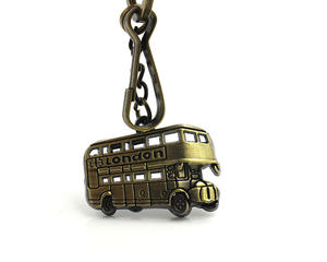 Haute qualité bronze métal artisanat forme de voiture porte-clés personnalisé mode <span class=keywords><strong>voyage</strong></span> 3d porte-clés souvenirs antiques <span class=keywords><strong>Londres</strong></span> bus porte-clés - Product Image 2