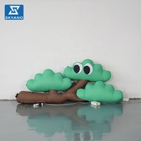 Feuilles de pin gonflables géantes, plante artificielle verte pour la décoration de scène, de fête, de festival, d'événement