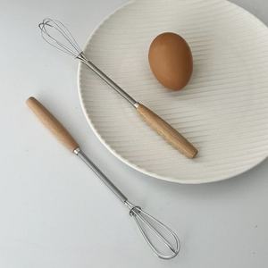 Mini batidora <span class=keywords><strong>Manual</strong></span> <span class=keywords><strong>de</strong></span> cocina para uso doméstico, <span class=keywords><strong>de</strong></span> acero inoxidable <span class=keywords><strong>batidor</strong></span> <span class=keywords><strong>de</strong></span> huevos, crema, espuma <span class=keywords><strong>de</strong></span> leche, varilla agitadora para pasteles, haya para el hogar - Product Image 4