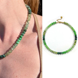 Woying 2025 Trendy Stainless Steel Handmade Colorful Natural Stone Beaded <strong>Boho</strong> <strong>Necklace</strong> for Women Wholesale - Product Image 6