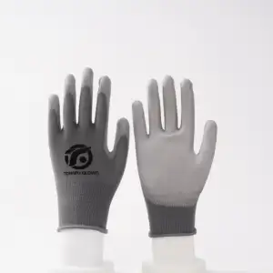 Good Product in The Korea High Tech Assembly Gloves Low Lint PU Coated Polyurethane coating NBR Foam High Quality