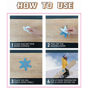 Snowflake Stomp Pad 13cm EVA Anti Slip Adhesive Outdoor <b>Ski</b> Board Wear Resistant - Product Image 2