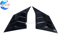 2 pièces de lames de pare-brise arrière noires piano pour Changan UNI-Z 2024, garniture de coin de pare-brise arrière, décoration, accessoires extérieurs
