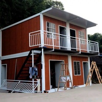 Portable 2 étages extensible conteneur maison préfabriquée petite maison Mini appartements pliables Villas hôpitaux panneau sandwich en acier