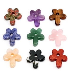 Natural Quartz Crystal Petal Beads Irregular Polished Stone Chips Handmade WUXIA Brand Women Jewelry Pendant <b>Key</b> Chain Making - Product Image 3