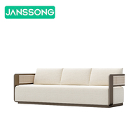 Ensemble de canapés d'extérieur de luxe pour hôtel, patio, villa, jardin, canapé trois places, ensemble de canapés, mobilier de jardin en aluminium