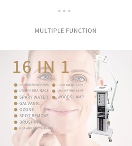 Apparecchio Combinato 16 in 1 per Cosmetologia, Cura della Pelle Viso e Corpo, Vaporizzatore a Ozono, Lente d'Ingrandimento, Rimozione Punti Neri - Product Image 3