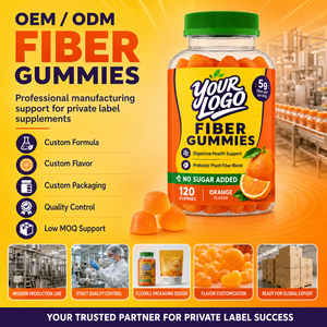 Bestseller orange Gummies 5g Fiber Per Serving Prebiotic Plant Fiber Digestive Support No Sugar Orange Flavor Dietary Supplement - Product Image 3