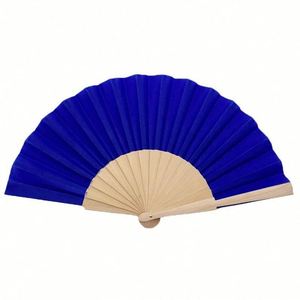 Abanico Plegable de Mano de Madera y Tela Resistente con Diseño Personalizado - Product Image 1