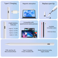 Stylet universel pour écran tactile, stylet actif pour tablette Android avec affichage lumineux 4 niveaux en temps réel