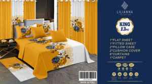 Ensemble de literie 13 pièces avec rideaux, taille King, ensemble de chambre à coucher de luxe, vente en gros de haute <span class=keywords><strong>valeur</strong></span>, en stock, livraison rapide - Product Image 2
