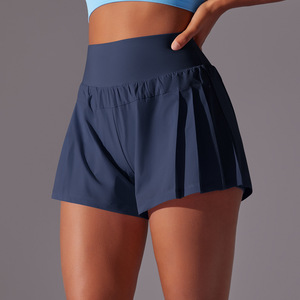 Women 2 In 1 Pleated Athletic <b>Shorts</b> High Waist Quick Dry <b>Liner</b> Suitable For Tennis Golf Yoga <b>Running</b> Daily Wear Wholesale - Product Image 3