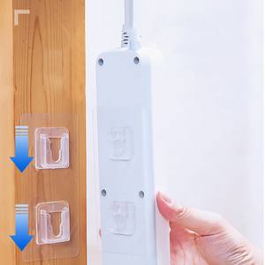 Gancho Adhesivo Doble Cara Impermeable, Removible, de Plástico Transparente, para Colgar en la Pared - Product Image 2