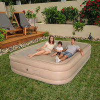Matelas pneumatique gonflable automatique King Size avec pompe à batterie Li rechargeable intégrée pour 3 personnes
