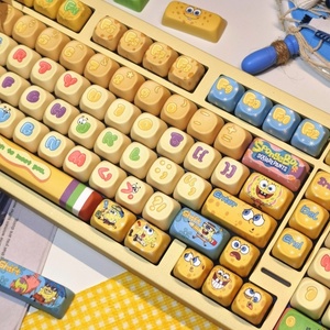 Nuovi Keycap Personalizzati <span class=keywords><strong>SpongeBob</strong></span>, Tasti Cartoon ad Alto Valore Cromatico, Carini e Divertenti - Product Image 5