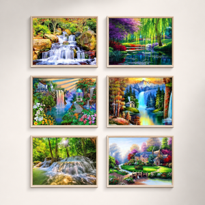 5d gros diamant peinture Kits Collection de peintures de paysage personnaliser vos Photos bricolage peinture diamant décor à la maison - Product Image 1