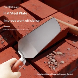 เกรียงก่ออิฐสแตนเลสสองคม แบบหนา พร้อมใบมีดตัดปูนและช้อนตักขี้เถ้าในตัว - Product Image 2