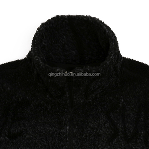 Logo personalizzato inverno reversibile caldo lupo nero confezione piumini soffici all'ingrosso Sherpa siberiano Husky giacca di riempimento in pile - Product Image 4