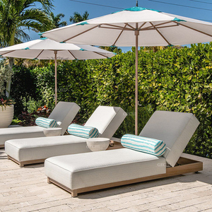 Outdoor Teak Chaise Piscina Daybed Tumbona Muebles Bal Harbour - Product Image 3