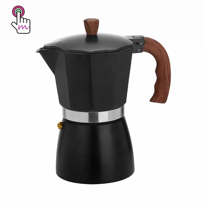 Aluminium Alloy 3 Cups 6 Cups Stovetop Manual Pembuat Kopi Espresso Cafe Percolator Moka Pot