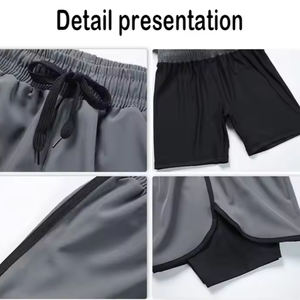 Shorts de Gimnasio de Alta Calidad para Hombre de 5 Pulgadas con Logo Personalizado, Secado Rápido, Fitness, Deportes, Casual, Color Sólido, 2 en 1 para Correr y Actividades al Aire Libre - Product Image 6