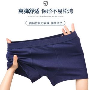 Nouveaux sous-vêtements pour hommes hommes quatre coins pur coton 40S coton élastique et confortable grande taille hommes bas plat caleçon - Product Image 3