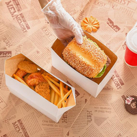 Cajas de Cartón para Comida Rápida Estilo KFC, Impresas Personalizadas al por Mayor, Ecológicas, con Relieve, para Sushi, Fideos, Comida para Bebés