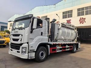 รถบรรทุกฉีดน้ำแรงดันสูง ISUZU พร้อมกับรถดูดสิ่งปฏิกูลแบบสุญญากาศ Italy Roots, รถขนส่งถังบำบัดน้ำเสีย, รถขุดไฮโดร - Product Image 6