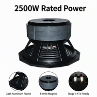 Subwoofer da 18 Pollici 2500W RMS con Bobina Vocale da 152mm, Altoparlante Professionale ad Alta Potenza per Eventi, Palchi e Club DJ
