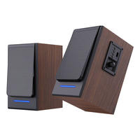 Haut-parleur en bois 2.0 canaux Bluetooth 20W à grande puissance acoustique Hi-Fi pour PC