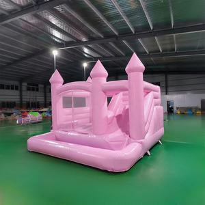 Casa <span class=keywords><strong>de</strong></span> rebote inflable rosa <span class=keywords><strong>de</strong></span> 13 pies, castillo hinchable decorativo para cumpleaños, boda, banquete, fotografía y alquiler <span class=keywords><strong>de</strong></span> negocios - Product Image 2
