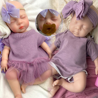 Poupées reborn en silicone souple et flexible, réalistes, 18 pouces, poupée fille nouveau-né, toucher de peau réelle, poupée artisanale pour les jeux d'enfants