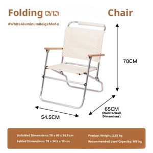 Sedia Pieghevole in Lega di Alluminio a Righe Retrò, Sedia Portatile per <span class=keywords><strong>Campeggio</strong></span> e Tempo Libero - Product Image 6