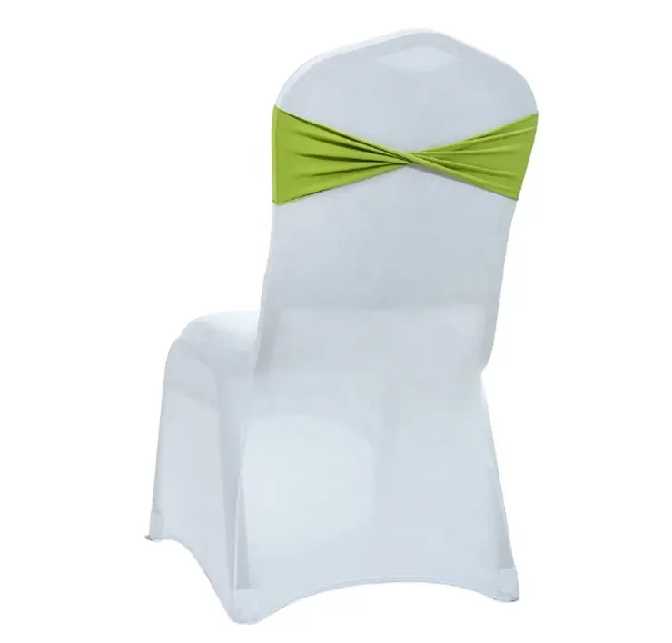 Nouvelle mode Spandex chaise couverture ceintures Stretch chaise bandes décor nœud noeud de chaise avec boucle pour mariage en gros