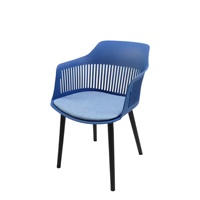 Restaurant en plastique rembourré par noir confortable de pp dinant la chaise avec l'accoudoir