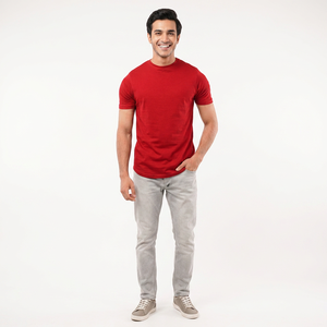 T-shirt décontracté pour homme, coupe slim, style hip-hop, été, streetwear, logo sur le devant, coton respirant, manches courtes - Product Image 1