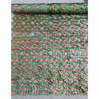 Panneaux de clôture artificielle 3D en rouleau, motif feuilles de lierre et fleurs, 1m, pour jardin