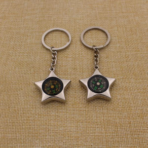 Relógio em relevo 3D personalizado de alta qualidade chaveiro em liga com couro/metal - Product Image 3