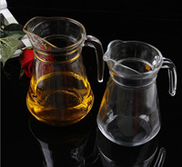 Carafe en verre de haute qualité en forme de cristal avec 6 tasses, nouveau design, ensemble de théières et bouilloires, vente en gros, avec couvercle en liège