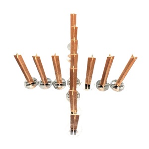 Bougies en cire de soja naturelle de 13 mm de largeur, sans fumée, sans flamme, écologiques, avec mèche en bois croisée et support métallique, style européen, en pot - Product Image 5