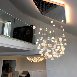 Lampu Gantung Bulat Desain Khusus Lampu Gantung Mewah Bergaya Eropa Cocok untuk Ruang Tamu Tangga Lampu Gantung - Product Image 5