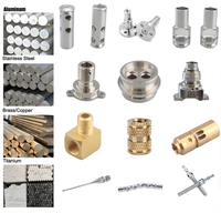 High Precision 5 Axis CNC Machined Brass Titanium Parts Aerospace Medical Service OEM Tight Tolerance