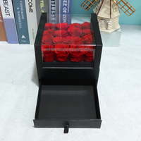 Boîte à tiroirs en acrylique pour 16 têtes de roses éternelles en gros – Idéale pour la Saint-Valentin, les mariages, Noël, les remises de diplômes – Vente chaude OEM ODM