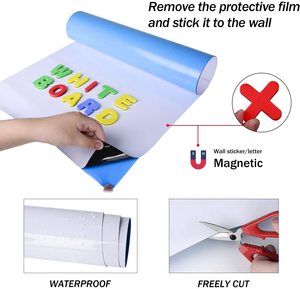 Planche à dessin auto-adhésive pour enfants autocollant mural effaçable à sec <span class=keywords><strong>tableau</strong></span> blanc magnétique pour chambre d'enfants CE, MSDS Flexible 0.6 Mm - Product Image 4