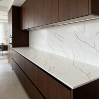 Dalles de quartzite Premium AKS-F17 découpées à la machine, grand format, personnalisées, pour comptoirs de cuisine et de salon modernes, et lavabos – Vente en gros