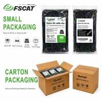 Attaches de câble en nylon PA66 robustes 4,8x250mm, autobloquantes, 50lbs, attaches de câble pour câblage de machines industrielles