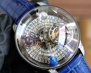 Reloj Astronómico Mecánico Deportivo y Ejecutivo con Detalles de Diamantes, Correa de Cuero y Caucho - Product Image 2