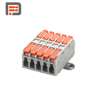 Bloc de bornes à raccordement rapide DF-2608-5C-DIN pour montage sur rail DIN, connecteur de câble électrique à levier à ressort 1P